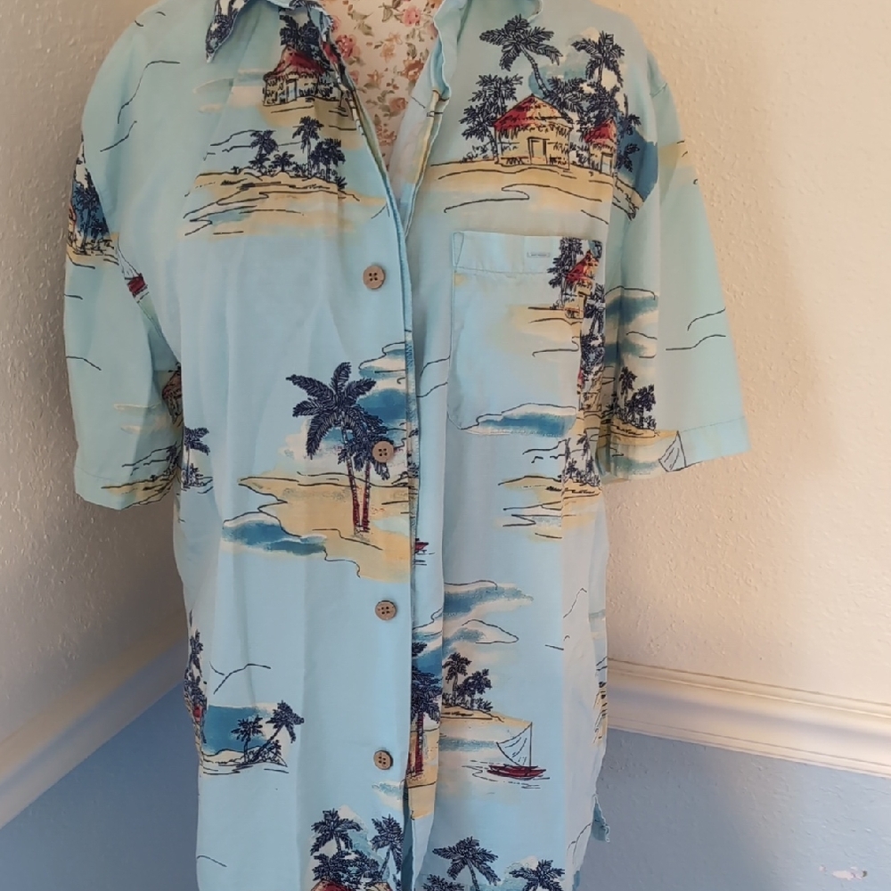 Tropical Blue Men's Shirt